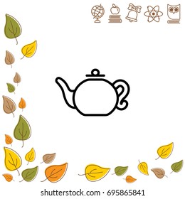 Web line icon. Teapot