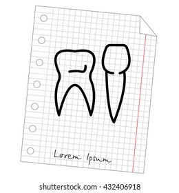 Web line icon. Teeth