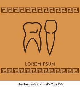 Web line icon. Teeth