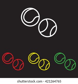 Web line icon. Tennis