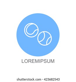 Web line icon. Tennis