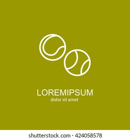 Web line icon. Tennis