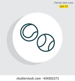 Web line icon. Tennis