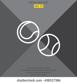 Web line icon. Tennis