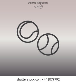 Web line icon. Tennis