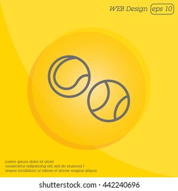 Web line icon. Tennis