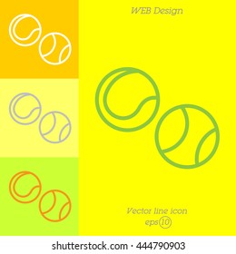 Web line icon. Tennis