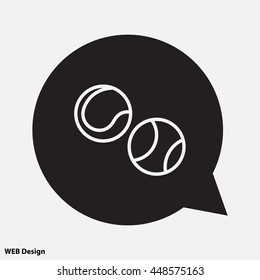 Web line icon. Tennis