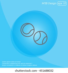 Web line icon. Tennis