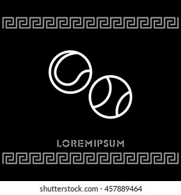 Web line icon. Tennis