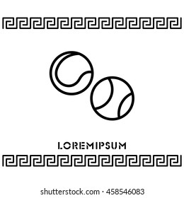 Web line icon. Tennis