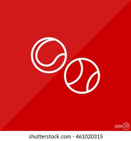 Web line icon. Tennis