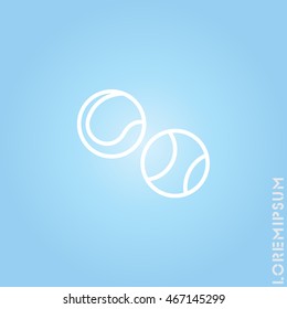 Web line icon. Tennis