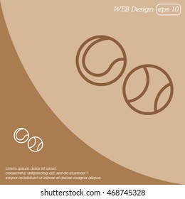Web line icon. Tennis