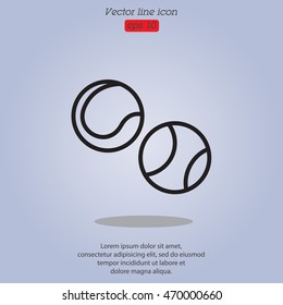 Web line icon. Tennis