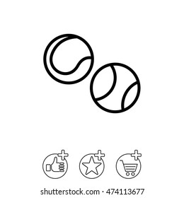 Web line icon. Tennis