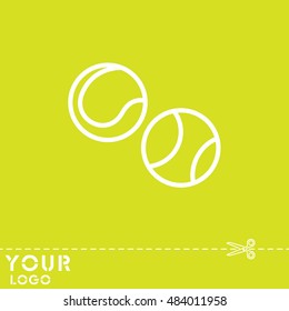 Web line icon. Tennis