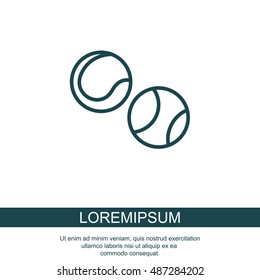 Web line icon. Tennis