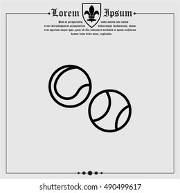Web line icon. Tennis