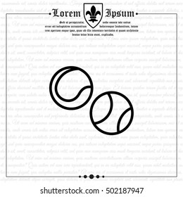 Web line icon. Tennis