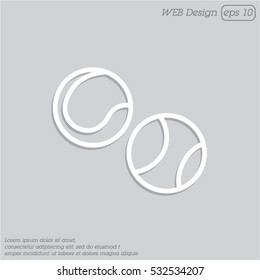 Web line icon. Tennis
