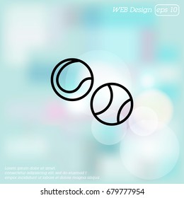 Web line icon. Tennis