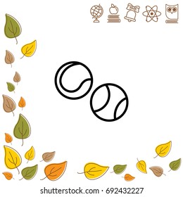 Web line icon. Tennis