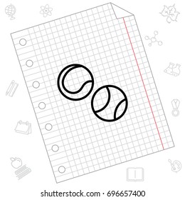 Web line icon. Tennis