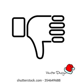 Web line icon. Thumbs Down, dislike