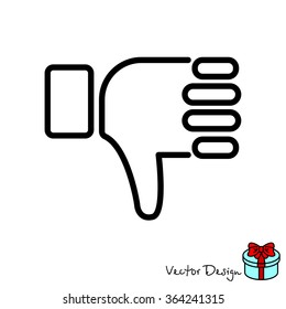 Web line icon. Thumbs Down, dislike