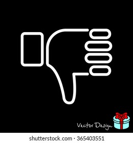 Web line icon. Thumbs Down, dislike
