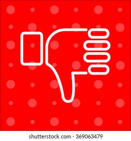 Web line icon. Thumbs Down, dislike