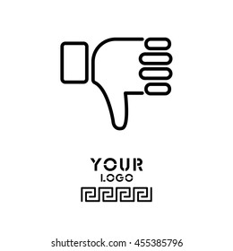 Web line icon. Thumbs Down, dislike