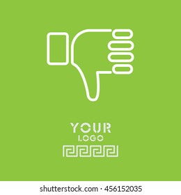 Web line icon. Thumbs Down, dislike