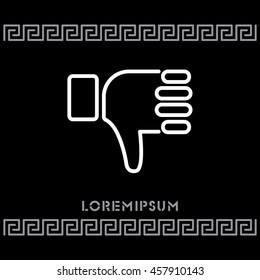 Web line icon. Thumbs Down, dislike