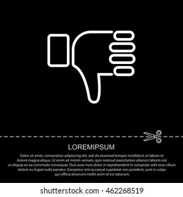 Web line icon. Thumbs Down, dislike