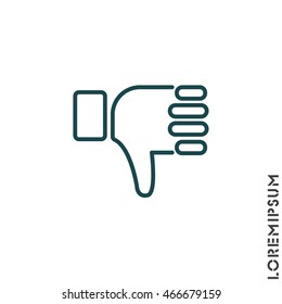 Web line icon. Thumbs Down, dislike