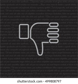 Web line icon. Thumbs Down, dislike
