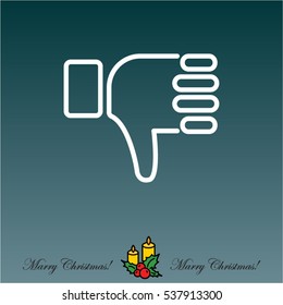 Web line icon. Thumbs Down, dislike