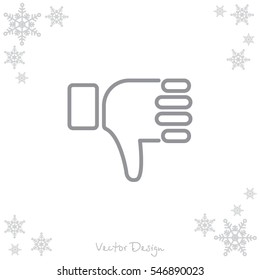 Web line icon. Thumbs Down, dislike