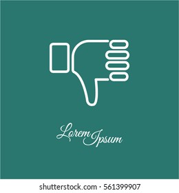 Web line icon. Thumbs Down, dislike