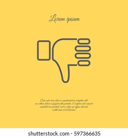 Web line icon. Thumbs Down, dislike