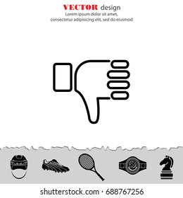 Web line icon. Thumbs Down, dislike