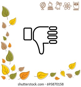 Web line icon. Thumbs Down, dislike