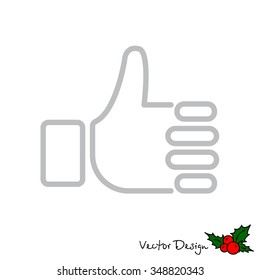 Web line icon. Thumbs up, like
