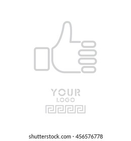 Web line icon. Thumbs up, like