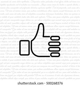 Web line icon. Thumbs up, like