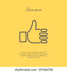Web line icon. Thumbs up, like