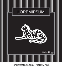 Web line icon. Tiger; wild animals