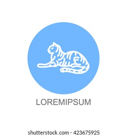 Web line icon. Tiger; wild animals